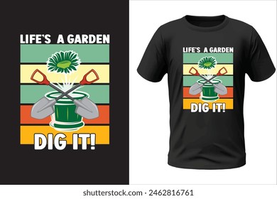 Gardening t-shirt design and vector file