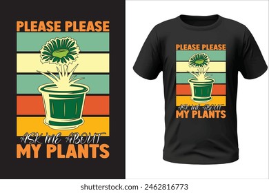 Diseño de camiseta de jardinería y archivo de Vector