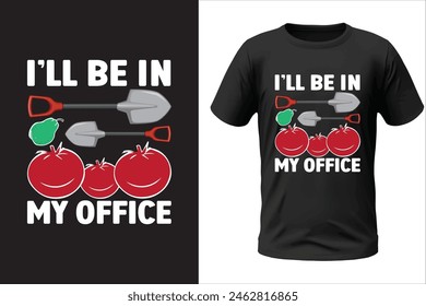 Diseño de camiseta de jardinería y archivo de Vector