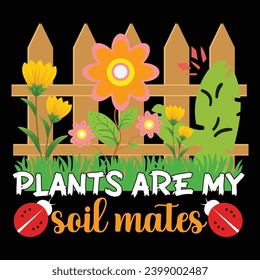 Plantilla de vectores de diseño de camisetas de jardinería
