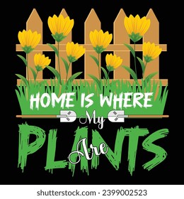 Gardening T-shirt Design Vector Template