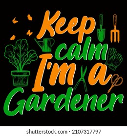 Gardening T-shirt Vector Format for T-shirt And Mug Design