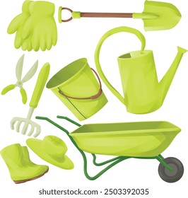 Gartenvektorsammelgerät Ausrüstung für Heimpflanzen
