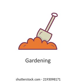 Gardening vector Filled Outline Icon Design illustration. Nature Symbol on White background EPS 10 File