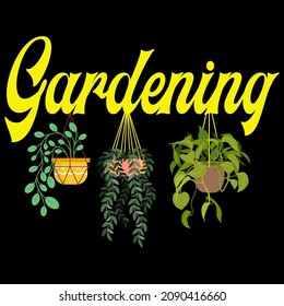 Gardening Vector Format for T-shirt And Mug Design