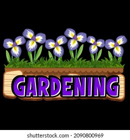 Gardening Vector Format for T-shirt And Mug Design