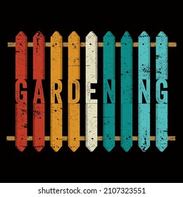 Formato vector de jardinería para diseño de camisetas y mug
