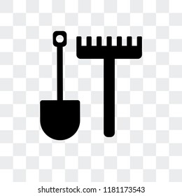 Gardening vector icon isolated on transparent background, Gardening logo concept