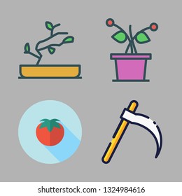 gardening vector icon set