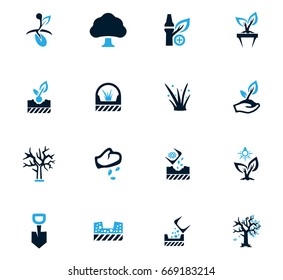 Gardening vector icons for user interface design