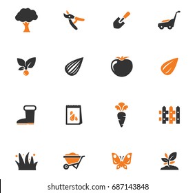 Gardening vector icons for user interface design