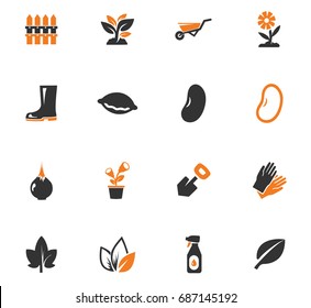 Gardening vector icons for user interface design