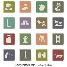 gardening vector icons for web and user interface design