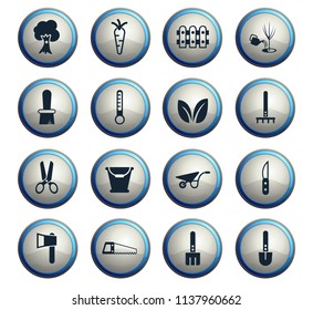 gardening vector icons for web and user interface design