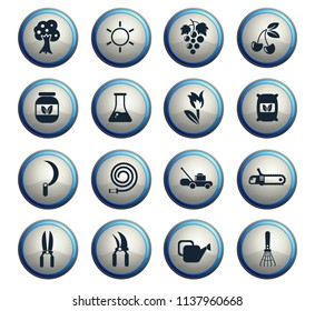 gardening vector icons for web and user interface design