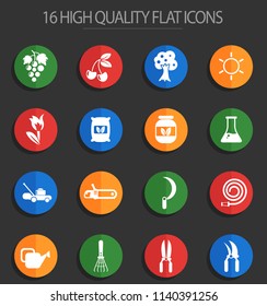 gardening vector icons for web and user interface design