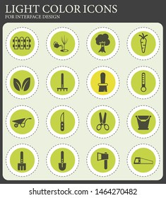 gardening vector icons for web and user interface design