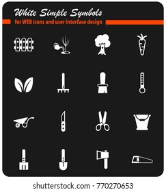 gardening vector icons for web and user interface design