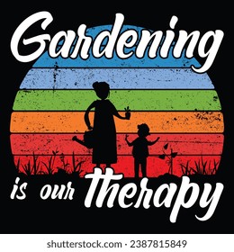Gardening vector illustration collections for t-shirts, coffee mugs, posters, cards, pillow covers, sticker, and vector designs.