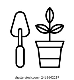 Gardening Vector Line Icon Design