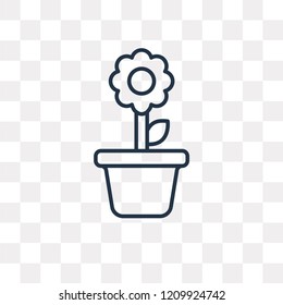 Gardening vector outline icon isolated on transparent background, high quality linear Gardening transparency concept can be used web and mobile