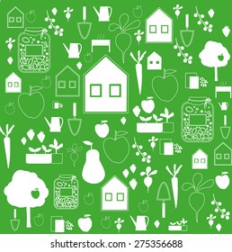 Gardening  - vector pattern.