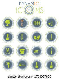 gardening vector simply symbol on white background with dynamic lines for animation for web icons and user interface