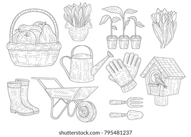 Gardening Vintage Sketch
