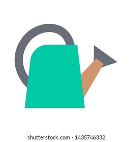 Gardening Water can icon. Flat illustration colored vector icons of Garden for web in Isolated white background