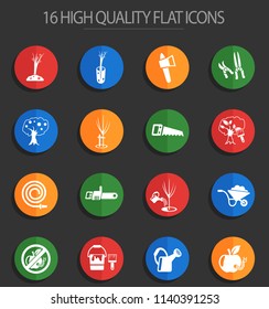 gardening web icons for user interface design
