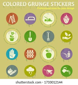 gardening web icons for user interface design