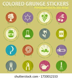 gardening web icons for user interface design