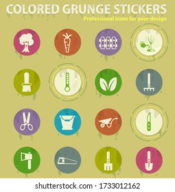 gardening web icons for user interface design
