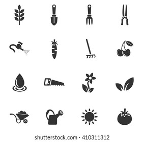 gardening web icons for user interface design