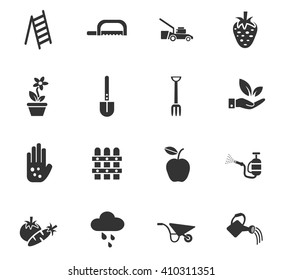 gardening web icons for user interface design