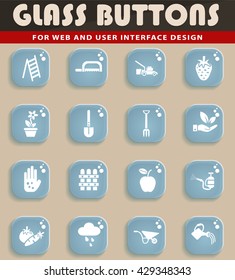gardening web icons for user interface design