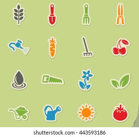 gardening web icons for user interface design