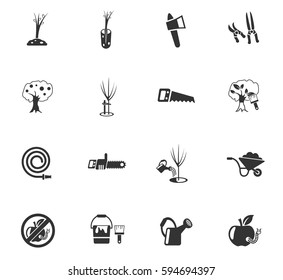 gardening web icons for user interface design