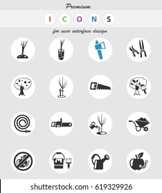 gardening web icons for user interface design
