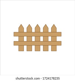 gardening wooden fence. illustration for web and mobile design.