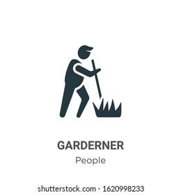 Garderner glyph icon vector on white background. Flat vector garderner icon symbol sign from modern people collection for mobile concept and web apps design.