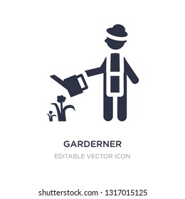 garderner icon on white background. Simple element illustration from People concept. garderner icon symbol design.