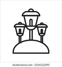 gardn lamp vector icon new line