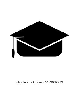 garduation hat icon on a white background