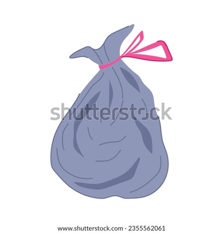 gare trash bag cartoon. waste plastic, rubbish recycle, bin full gare trash bag sign. isolated symbol vector illustration