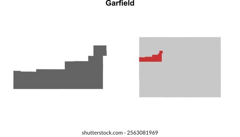 Garfield County (Colorado) blank outline map set