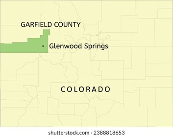 Garfield County und Heimatgemeinde Glenwood Springs Lage auf der Landkarte von Colorado