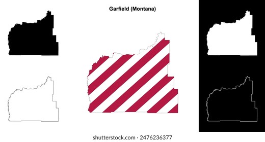 Garfield County (Montana) Outline-Kartenset