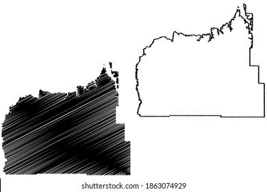 Garfield County, Montana (US County, Vereinigte Staaten von Amerika, USA, USA, USA), Karte, Vektorgrafik, Skizze Garfield map