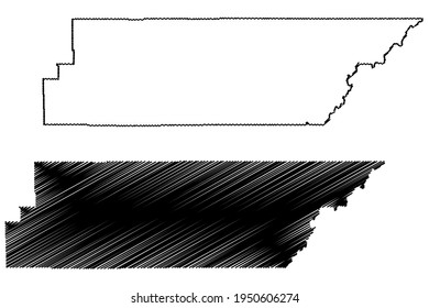 Garfield County, Bundesstaat Utah (US County, Vereinigte Staaten von Amerika), Karte, Vektorgrafik, Skizze Garfield Karte